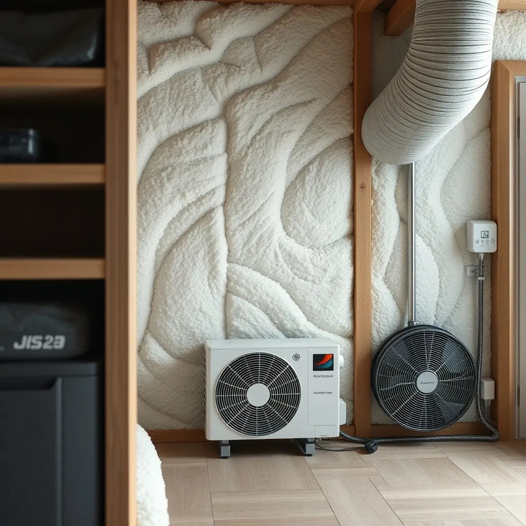 A detailed technical close-up of high-efficiency insulation