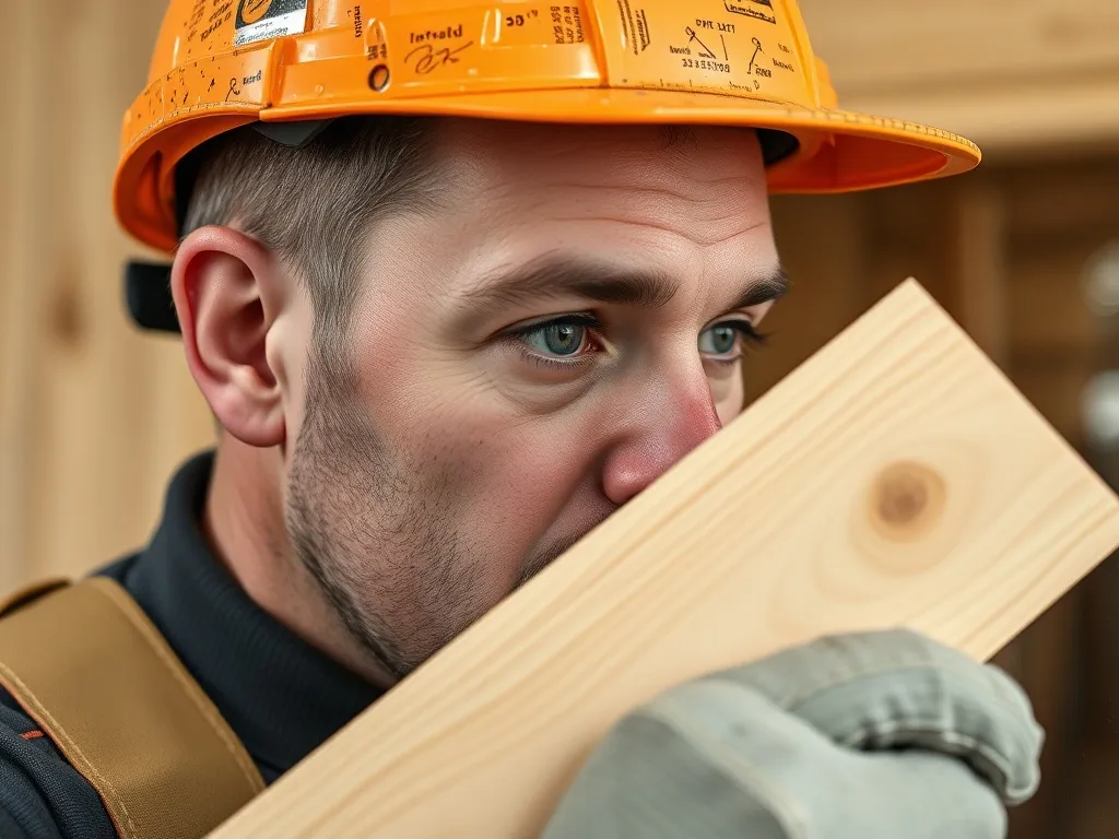 Close up of a carpenter